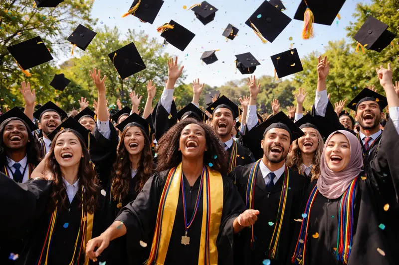 Graduation ceremony celebration